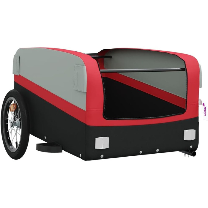 Дитячий причіп-транспортер для собак, велосипедний причіп чорного та червоного кольорів, 45 кг, сталь, для щоденного транспортування, легко монтується
