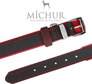 Шкіряний нашийник для собак MICHUR Oleo Rot, коричневий, різні розміри