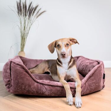 Ортопедичне ліжко для собак 4L Textil IRIS Premium-LINE, рожеве (80x60 см)