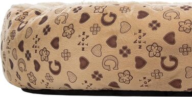 Килимок для тварин Brandsseller, Ø 50 см, м'який, з подушкою, для котів та собак, бежевий