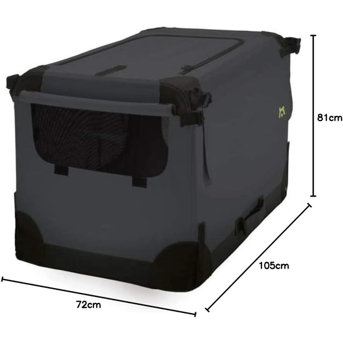 Maelson Soft Kennel переноска для собак, антрацит, 105x72x81 см