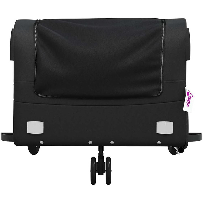 Причіп для велосипеда, вантажний/для собак, чорний, 45 кг, сталь. Підходить для покупок, подорожей, легко збирається