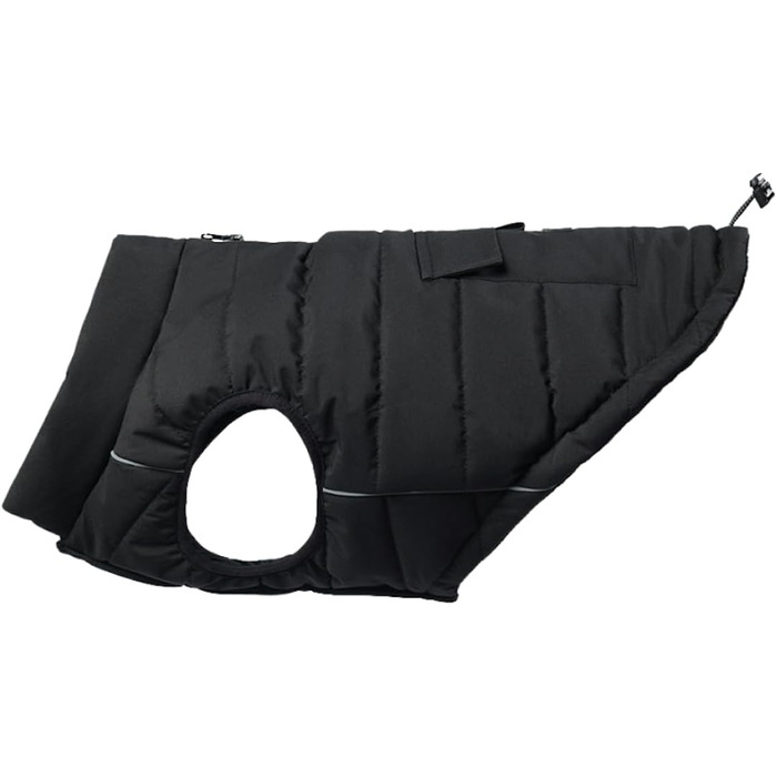 Зимова куртка для собак Spark Paws Warmshield™, чорна, теплий фліс, водовідштовхуюча, вітрозахисна, з відбивачами, для середніх і великих порід, захист від холоду, парка