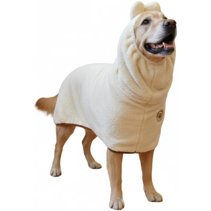 Рушник для собак DERPYCHAPPY, преміум-якість, швидковисихаючий, мікрофібра, для собак, котів та цуценят (M, Бежевий)