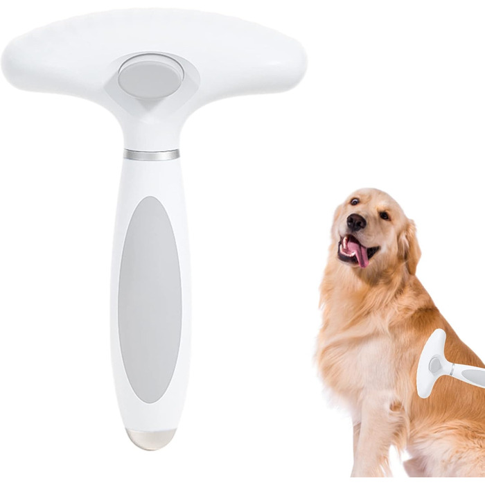 Бурштук для котів Lambo, щітка для вичісування шерсті котів та собак, висмикувальна щітка, легке очищення | Практична та неслизька щітка для догляду за шерстю котів та собак, біла