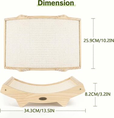 Pecute Комплект з 2 картонних когтеточок для котів, двосторонні, з якісного картону, стійкі, для догляду за кігтями та захисту меблів (38.5 x 20.5 см), Classic (2 шт.) (Покращена версія з сизалю)