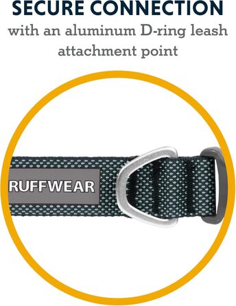 Нашийник для собак Ruffwear Hi & Light, ультраміцний та легкий, сірий Базальт, 51-66 см