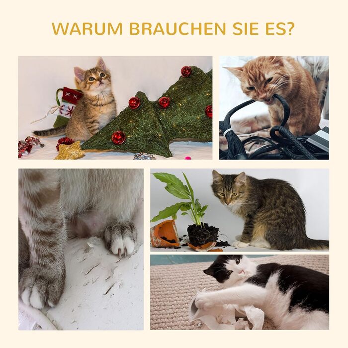 Дряпка для котів PawHut, висота 230-250 см, з гамаками, ігровий килимок, регульована, захист від перекидання, плюш, сірий та кремовий