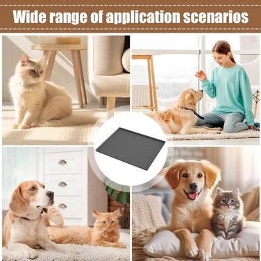 Килимок для годування собак, вологостійкий килимок під миску для тварин, великий силіконовий килимок з бортиком, 50 x 60 см, захист від бруду, килимок для цуценят