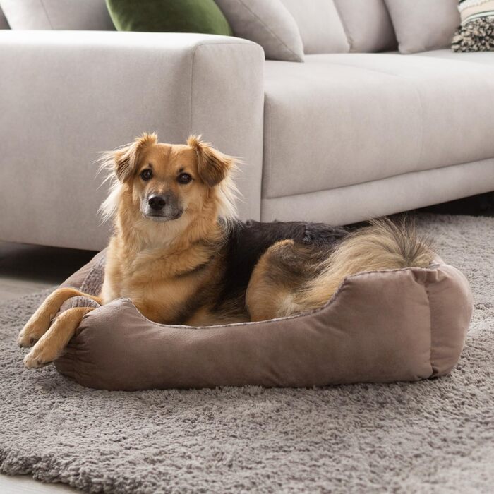 Крісло-ліжко для собак з м'яким знімним подушкою, можна прати, різні кольори та розміри (S, коричневий)