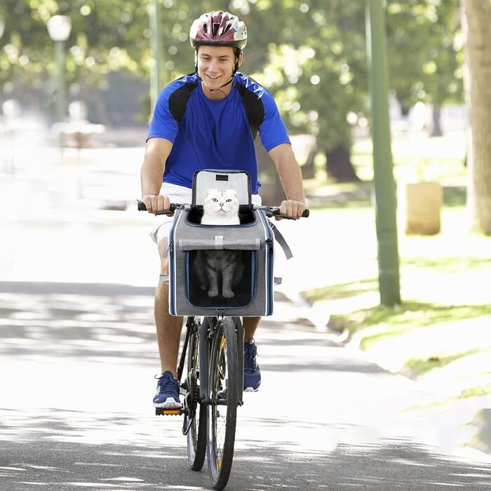 Крісло для собак на велосипед: переносна, складна сумка-кошик для безпечних прогулянок, подорожей та сімейних велопрогулянок з котами