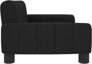 Крісло-ліжко для собак та котів, чорне, 70x45x30 см, м'який матеріал, стильний дизайн