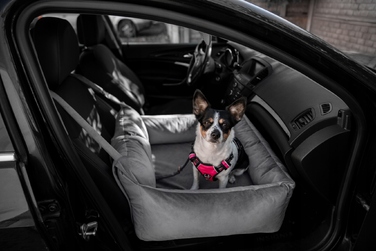 Автомобільний автокрісло-переноска для собак Huggy Doggy L (для бульдогів, такс та середніх порід)