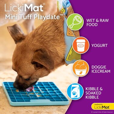 Килимок для собак LICKIMAT Mini Tuff Playdate: повільне годування, розвага та зменшення тривоги
