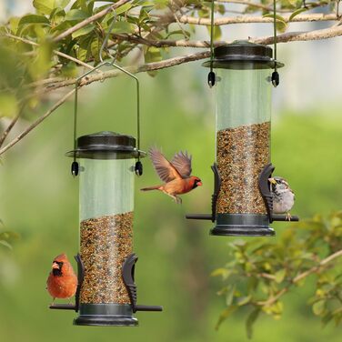 Годівниця для птахів Mixxidea з нержавіючої сталі, для саду та двору, 2 шт. (Коричневий)