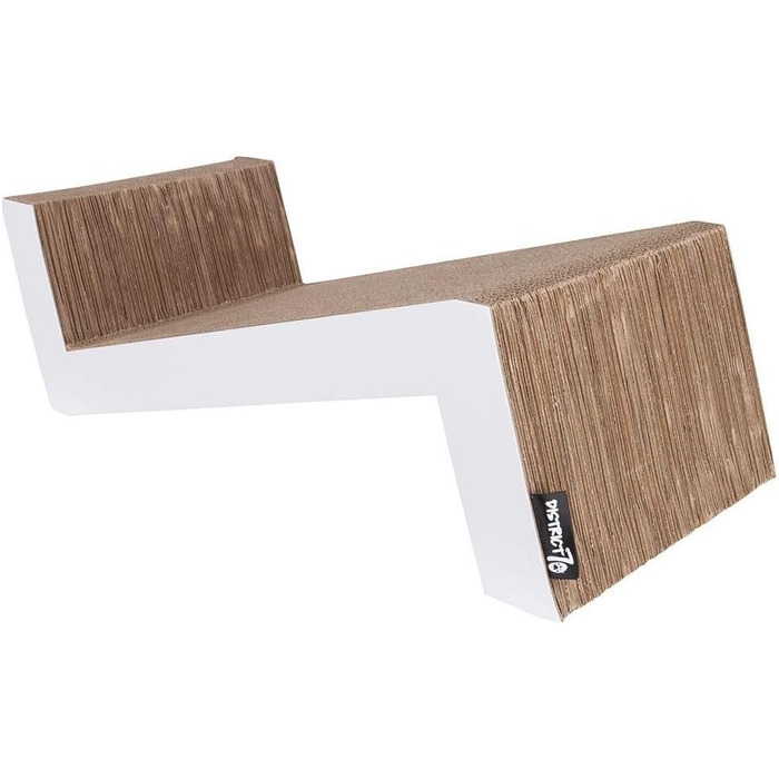 Диван-когтеточка District 70-4727 - Когтеточка з гофрокартону, розмір S (60 x 28 x 18 см), білий