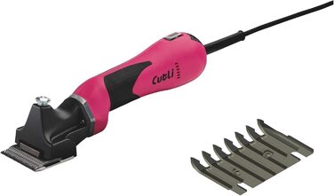 Професійна машинка для стрижки коней LISTER LI CUTLI з набором лез LI 102, спеціальна олія для стрижки та пластиковий кейс, рожевий/чорний колір