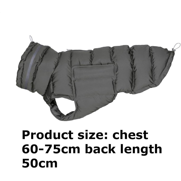 Зимовий теплий куртка для собак, водонепроникний зимовий одяг, тепла куртка від снігу, одяг для тварин, теплий одяг для великих собак, сірий колір