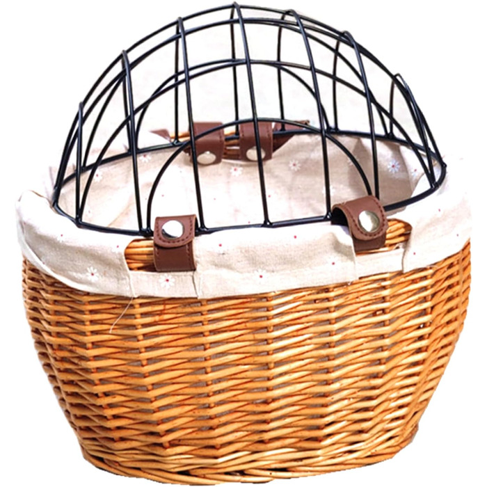 Велосипедний кріплення для собак, 11,8 x 9,8 x 13 дюймів, дихаючий кошик для тварин з металевим покриттям для маленьких собак