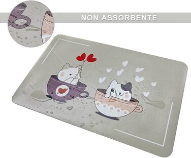 Захисна гумова підкладка Emmevi для миски собаки/кота, 38x60 см, неслизька, брудовідштовхуюча