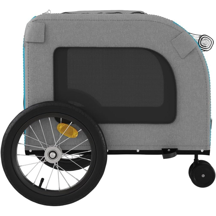 Фармінгери Gecheer для собак: чорний причіп з оксфордської тканини та металу. Вантажний причіп для велосипеда, транспортний причіп / 93859 (63 x 121 x 65 см, блакитний)