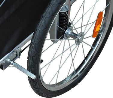 PawHut 2-в-1 Причіп для собак, велосипедний причіп для собак, візок для собак з відбивачами, прапорцем, причіп для собак PawHut, візок для собак, оксфордська тканина, червоний+чорний