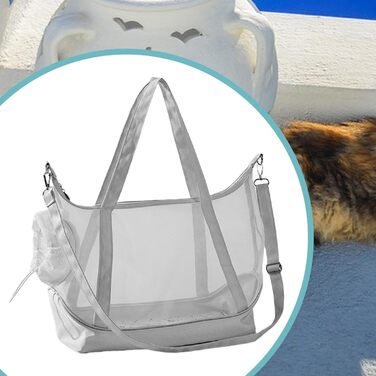 Переноска для собак та котів, регульована сумка-переноска для маленьких собак та котів, сумка для подорожей, переноска для цуценят, переноска для собак, сумка через плече для подорожей, м'ятно-зелений (сірий)