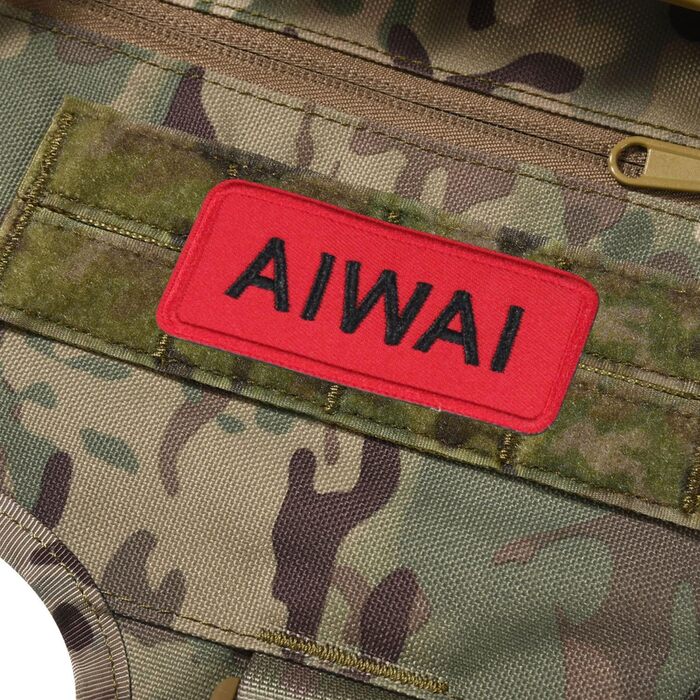 Тактична шлейка для собак AIWAI, Molle, металева пряжка, для середніх і великих порід, з бічними кишенями та сумками, камуфляж, L, для дресирування та служби