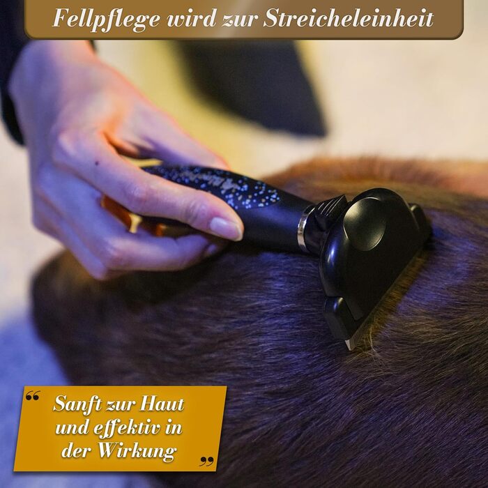 Бурштук для котів та собак з короткою шерстю BluePet - видаляє відмерле волосся та підшерсток. Розмір M (ширина гребеня 66 мм), Limited Edition 2.0