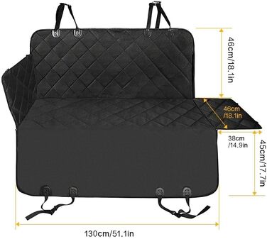 Водонепроникний авточохол для собак: захист від подряпин, бруду та шерсті. Універсальний, чорний