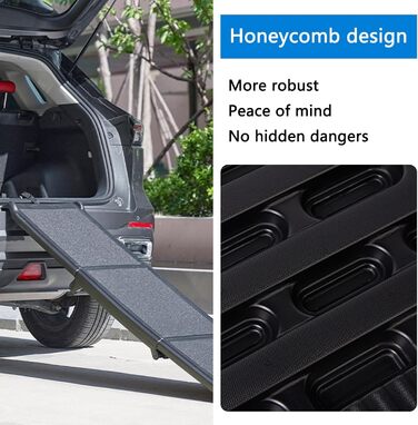 Рампа для собак Premium, 180 см, для авто, SUV, вантажівки, складна, 70 кг, антиковзка