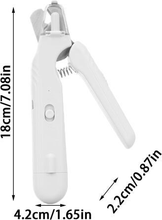 Електричний триммер для нігтів собак і котів з LED-підсвічуванням | Триммер та шліфувальник для догляду за лапами та цуценятами | Білий