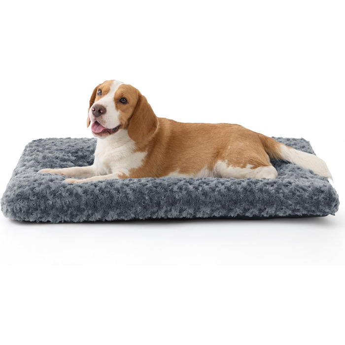 Крісло-лежанка для собак середніх порід BEDSURE - миюче, 71x50x7 см, м'яке, з антиковзною основою, сірий колір