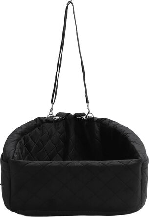 Автокрісло для собак, чорне: безпечне та стабільне автосидіння для маленьких собак, з надійним ременем безпеки