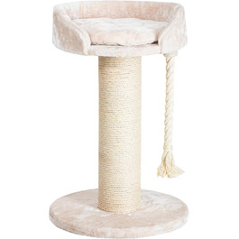 Драбина для котів Dehner Aurelio, 65x65x100 см, сизаль/плюш/дерево, кремово-зелено-чорний
