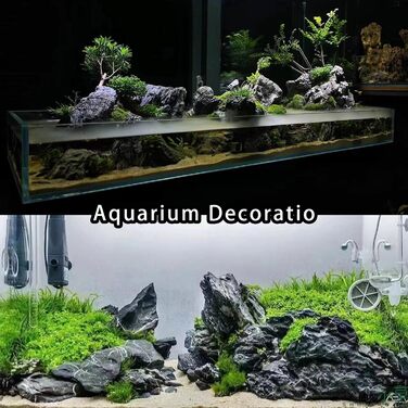 Натуральний камінь Seiryu-Felsenstein 11 LB для акваріума, декор з натурального сланцю 3-8 дюймів для акваріумів, ландшафтного дизайну, мініатюрних садів, феєричних композицій