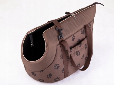 Переноска-сумка для собак та котів Hobbydog бежева з лапками