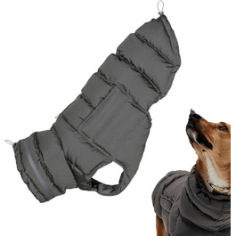 Водонепроникні зимові куртки для собак, тепла захисна куртка для собак, одяг для холодної погоди, аксесуари для собак, зимові, сірі