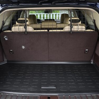 Сітка для собак у машину Relaxdays, перегородка, регульована ширина, чорна, 32 x 92-136 см