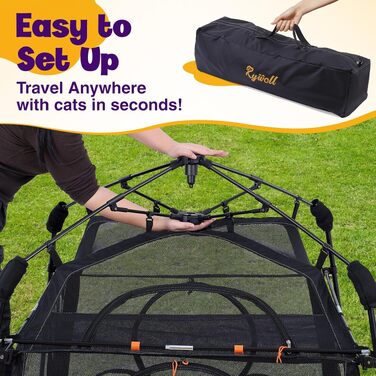 Вольєр для котів Rywell Extra Large, 3 поверхи, 5 вікон, для вулиці, 145x110x110 см