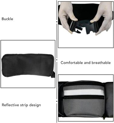 Сумка для корму для собак, поясна сумка, бананка для собак, бананка для тренувань, поліестер, кілька кишень, знімна кишеня для ласощів (сіра)