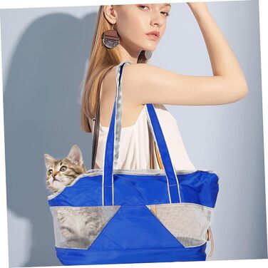 Транспортна сумка для домашніх тварин SEWOART - дихаюча, з міцного оксфордського полотна, з плечовим ременем, для маленьких собак та котів