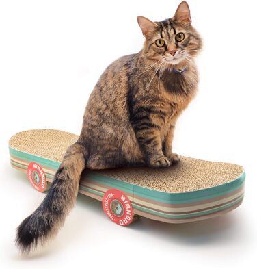 Котячий картонний коврик-подряпки SUCK UK | Іграшка для котів | Картонний коврик для дряпання | Безпечна альтернатива дряпання меблів