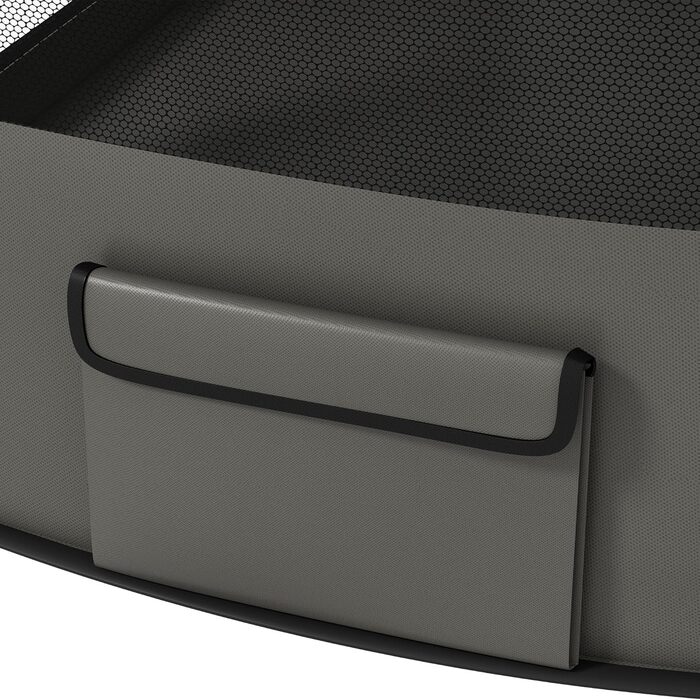 Клітка для собак PawHut, вольєр для тварин, переносний складаний вольєр для собак та котів з сумкою для зберігання, 114 x 89 x 59 см, сірий, XL