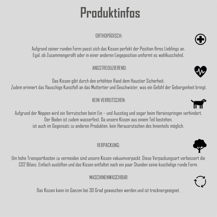 Крісло-лежанка для собак та котів MEDISAFETY Milou, м'яке, кругле, 70 см, бежеве