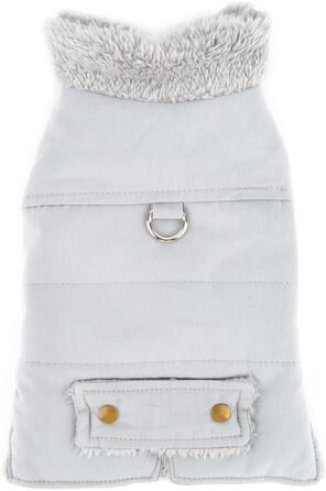 Зуена Тепла куртка для собак маленьких порід, флісова підкладка, для цуценят, зимовий одяг з кільцем для повідка, захист від холоду, жилетка, куртка, антель, Чихуахуа, іграшки для собак, Пудель, Зелений, розмір XL