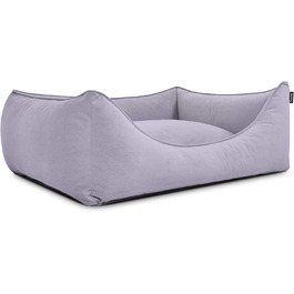 Крісло-ліжко для собак Dreamy з мікрофібри, ортопедичне, 130x110 см, срібне