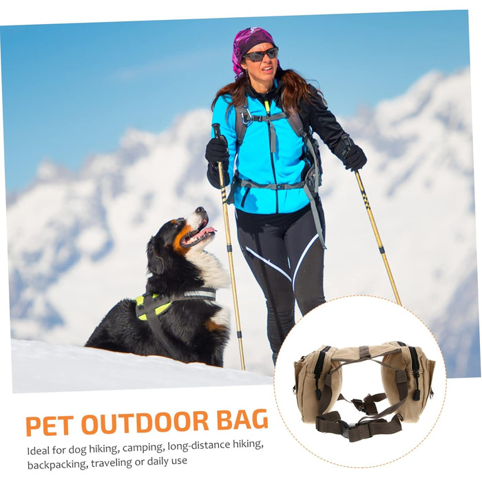 Сумка для собак Gatuida: хакі, для середніх та великих собак, регульована, 2 кишені, для подорожей та кемпінгу