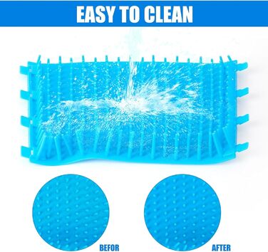 Очисник лап для собак: видаляє бруд та сміття. Комплект з рушниками, силіконовий, портативний. Рожевий, L.