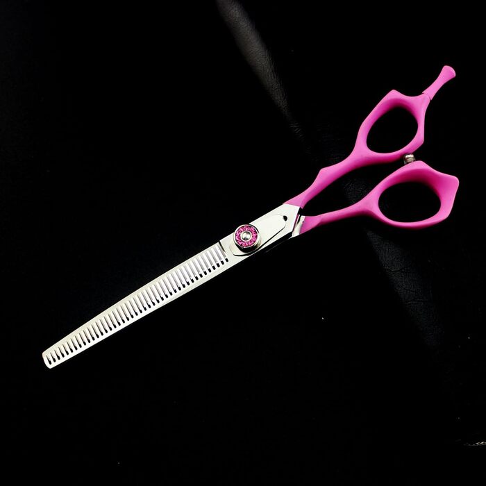 Набір професійних ножиць для грумінгу собак JIESENYU: 7 дюймів, 2 вигнуті + ножиці для фінальної обробки, 4 шт.